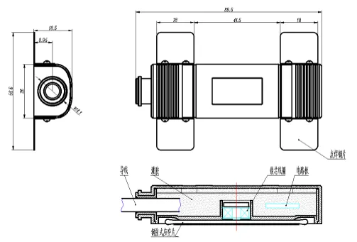 Intelligens vibrációs huzal nyúlásmérő (felületre hegesztett modell) JMZX-206HAT 6. kép