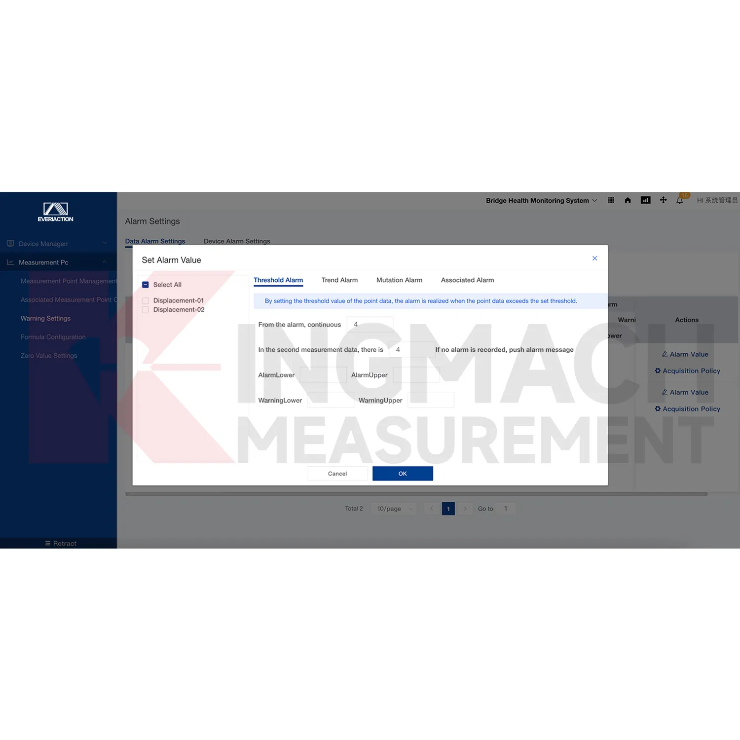 Monitoring rendszer szoftver platform 4. kép